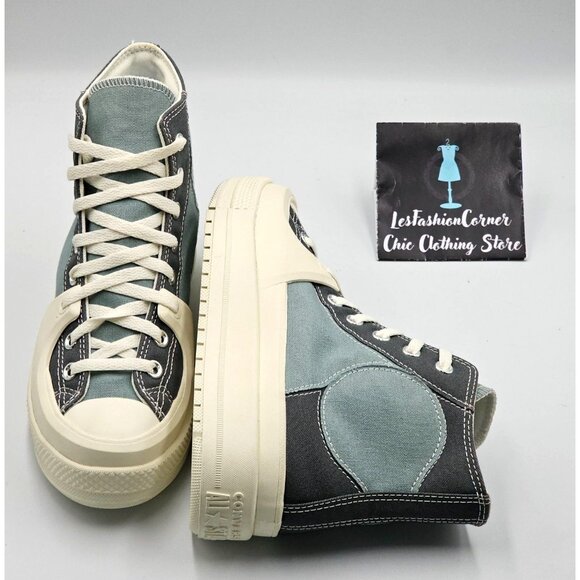 NWOB Converse Men's Blue Gray Color Block High-Top Sneakers Size 8 Wo's 9.5 2854 - Picture 12 of 16